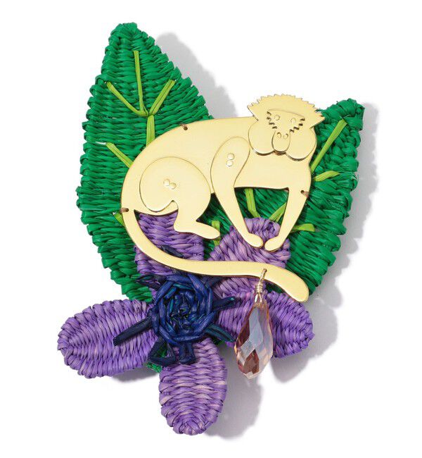 TOMORROWLAND GOODS「Mercedes Salazar Monkey Purple ブローチ」|ブローチ・コサージュ|92 ゴールド系