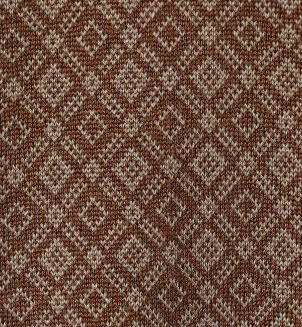 TOMORROWLAND MENS「ウールシルクカシミヤ ジオメトリック柄 クルーネックプルオーバーニット」|ニット・セーター|