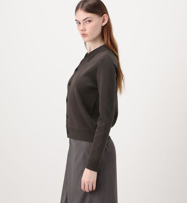 Edition「ELS cotton ポロカーディガン」|カーディガン|