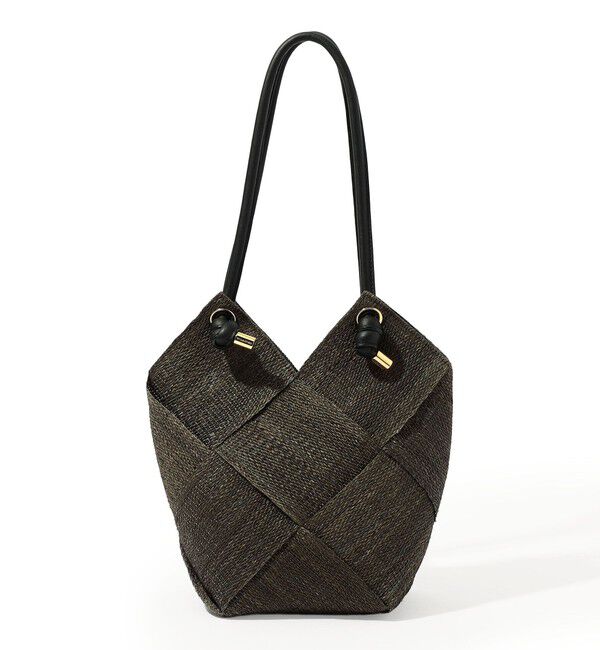 TOMORROWLAND GOODS「VIOLAd'ORO ABACA ショルダーバッグ」|かごバッグ|49 ダークブラウン