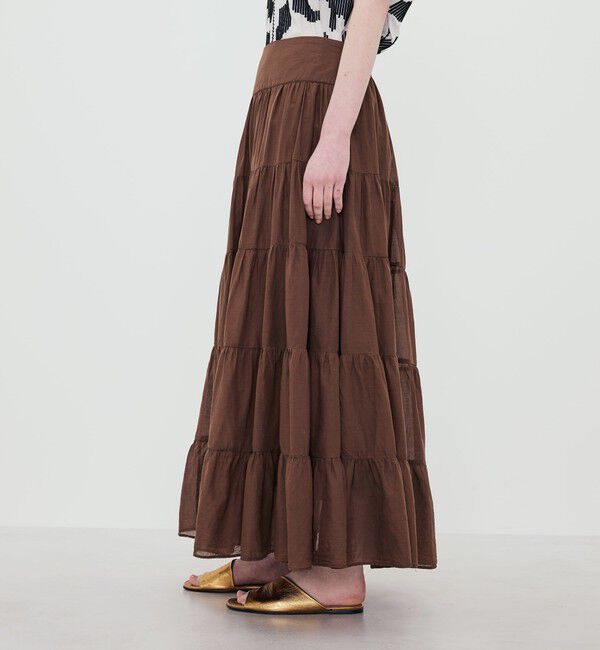 TOMORROWLAND GOODS「Devotion TWINS SAGE ティアードスカート」|フレア|