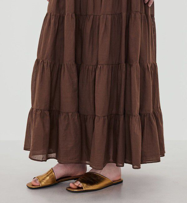 TOMORROWLAND GOODS「Devotion TWINS SAGE ティアードスカート」|フレア|