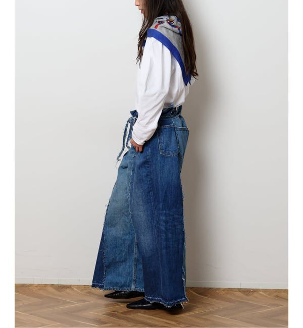  「リメイクダブルデニムパンツ」|デニム|