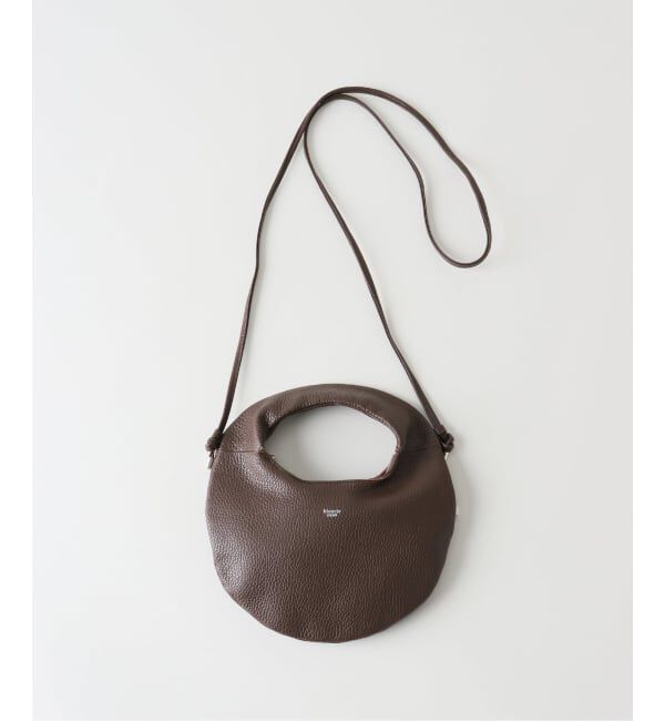  「【blancle/ ブランクレ】S.LEATHER ROUND MINI 2WAY BAG」|ショルダー・メッセンジャー|ブラウン