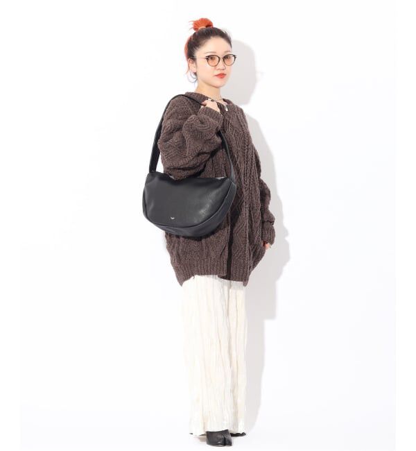  「【blancle/ ブランクレ】S.LETHER SEMI CIRCLE HARF SHOULDER」|ショルダー・メッセンジャー|