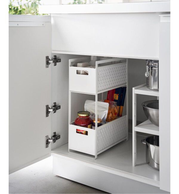 journal standard Furniture「《WEB限定予約》【tower/タワー】シンク下収納バスケット 2段」|その他|ホワイト