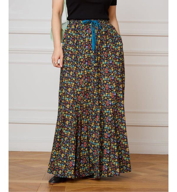 IENA LA BOUCLE「IENA LA BOUCLE Flower プリントスカート」|スカート|