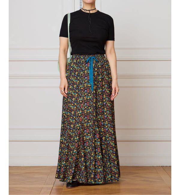 IENA LA BOUCLE「IENA LA BOUCLE Flower プリントスカート」|スカート|