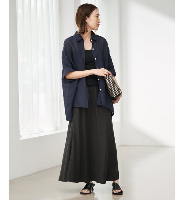 SLOBE IENA「《シリーズあり/予約》リネンコットンBOXシャツ」|シャツ・ブラウス|