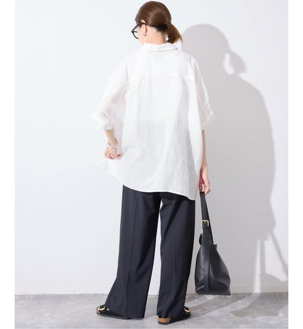 SLOBE IENA「《シリーズあり/予約》リネンコットンBOXシャツ」|シャツ・ブラウス|