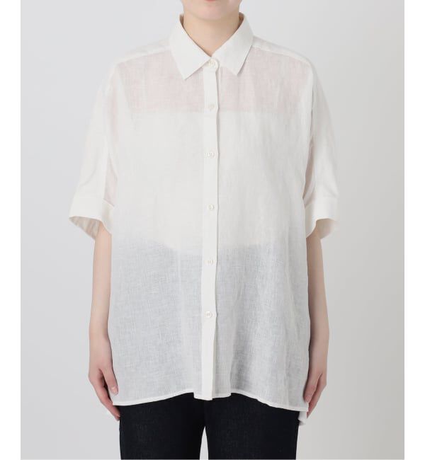 SLOBE IENA「《シリーズあり/予約》リネンコットンBOXシャツ」|シャツ・ブラウス|