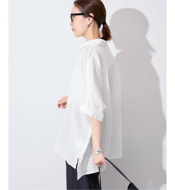 SLOBE IENA「《シリーズあり/予約》リネンコットンBOXシャツ」|シャツ・ブラウス|