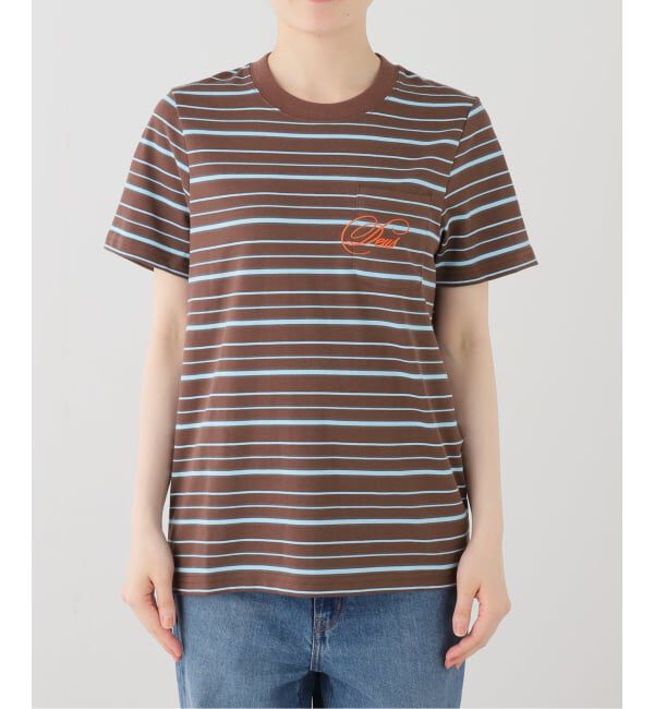SLOBE IENA「DEUS/デウスエクスマキナ Pierre Stripe Tee」|Tシャツ・カットソー|ブラウン