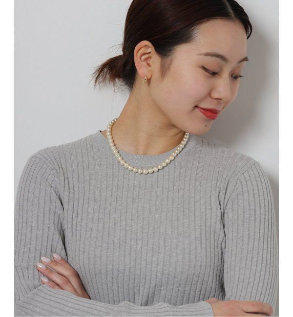 JOURNAL STANDARD relume「《追加》RELUME 大粒ガラスパールネックレス40CM」|ネックレス|