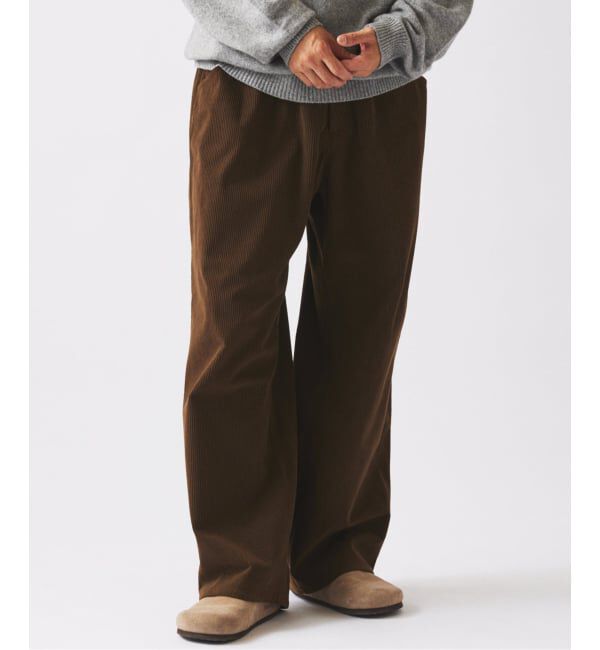 JOURNAL STANDARD relume「TECH &rdquo;SOLOTEX(R)&rdquo; コーデュロイ ウォッシャブル スクエア イージーパンツ」|スラックス|ブラウン