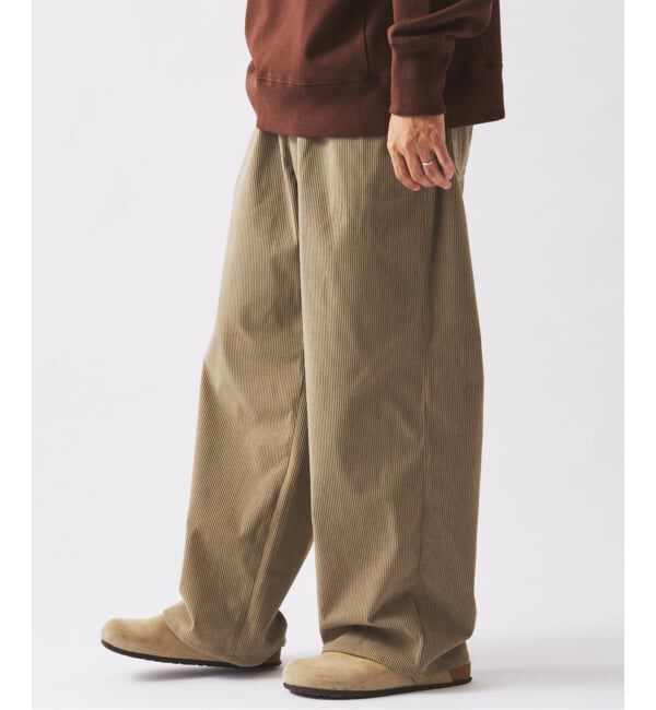 JOURNAL STANDARD relume「TECH &rdquo;SOLOTEX(R)&rdquo; コーデュロイ ウォッシャブル スクエア イージーパンツ」|スラックス|カーキ