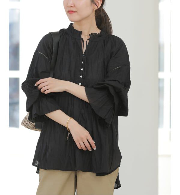 JOURNAL STANDARD relume「コットンボイルクリンクルタックフリルプルオーバー」|シャツ・ブラウス|