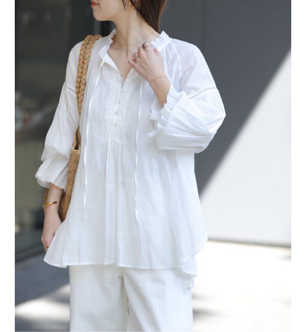 JOURNAL STANDARD relume「コットンボイルクリンクルタックフリルプルオーバー」|シャツ・ブラウス|