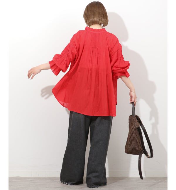JOURNAL STANDARD relume「コットンボイルクリンクルタックフリルプルオーバー」|シャツ・ブラウス|