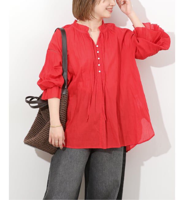 JOURNAL STANDARD relume「コットンボイルクリンクルタックフリルプルオーバー」|シャツ・ブラウス|