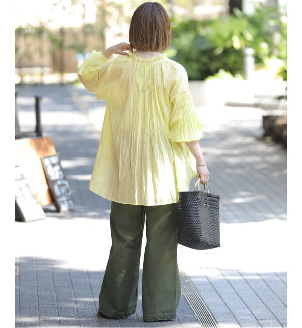 JOURNAL STANDARD relume「コットンボイルクリンクルタックフリルプルオーバー」|シャツ・ブラウス|