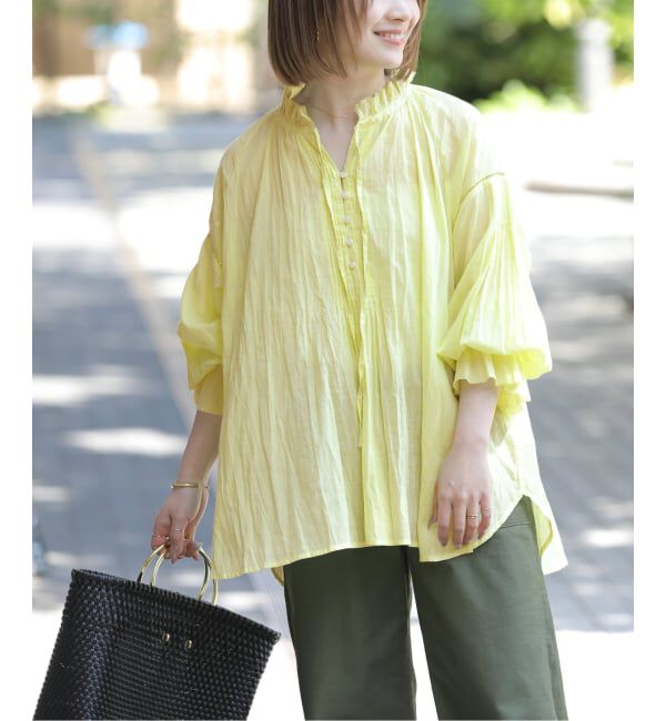 JOURNAL STANDARD relume「コットンボイルクリンクルタックフリルプルオーバー」|シャツ・ブラウス|