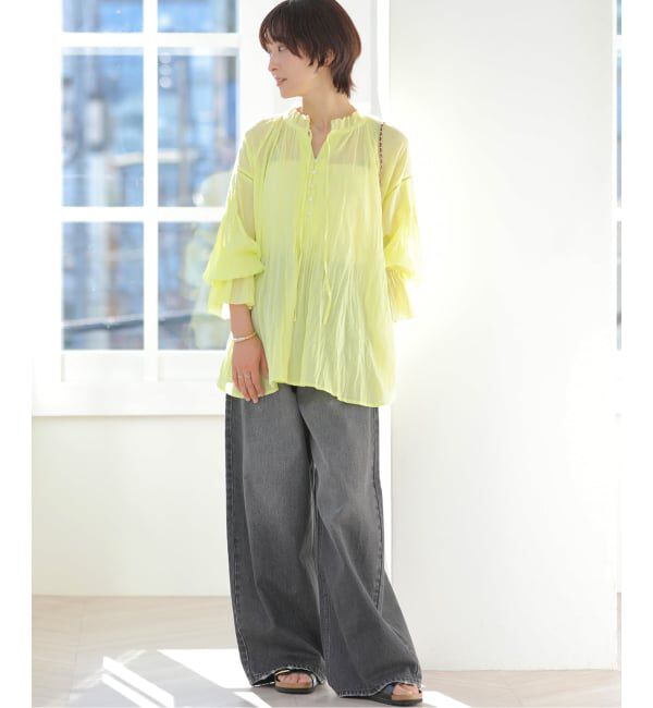 JOURNAL STANDARD relume「コットンボイルクリンクルタックフリルプルオーバー」|シャツ・ブラウス|