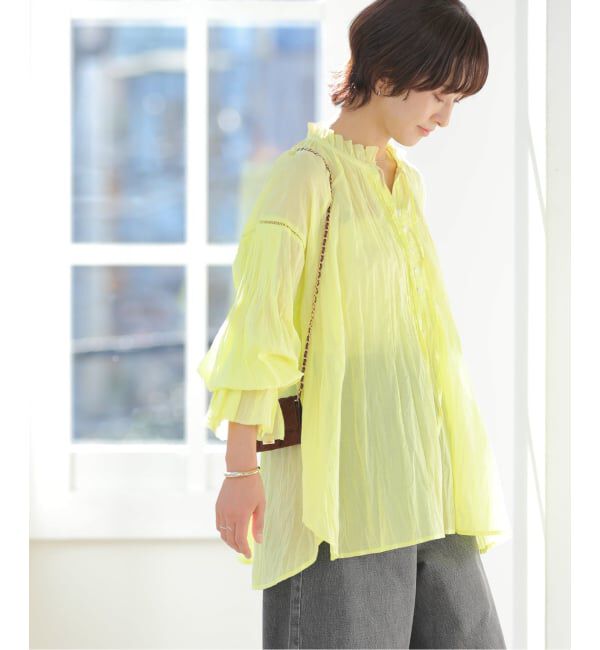 JOURNAL STANDARD relume「コットンボイルクリンクルタックフリルプルオーバー」|シャツ・ブラウス|