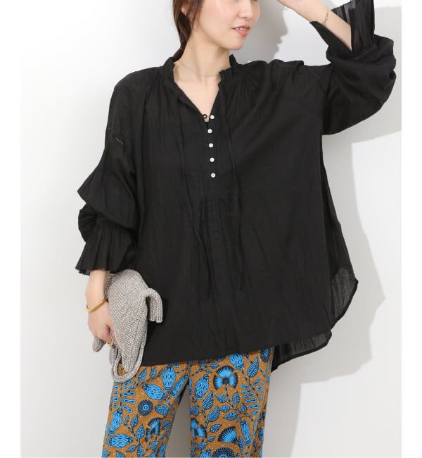 JOURNAL STANDARD relume「コットンボイルクリンクルタックフリルプルオーバー」|シャツ・ブラウス|