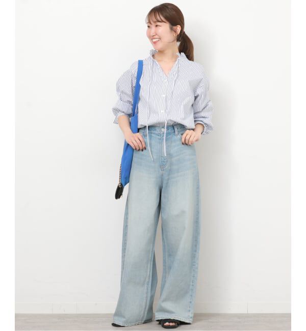 JOURNAL STANDARD relume「ハイカウントストライプスタンドカラー2way」|シャツ・ブラウス|