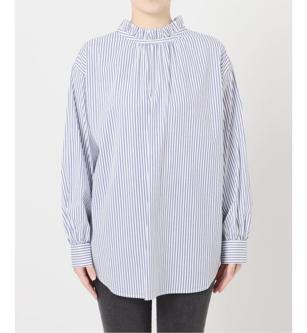 JOURNAL STANDARD relume「ハイカウントストライプスタンドカラー2way」|シャツ・ブラウス|