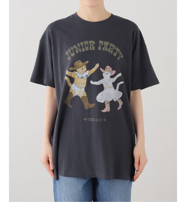 Oriens JOURNAL STANDARD「【OPEN YY / オープンワイワイ】 Knitted PET CLUB KITTY PARTY TEE」|Tシャツ・カットソー|