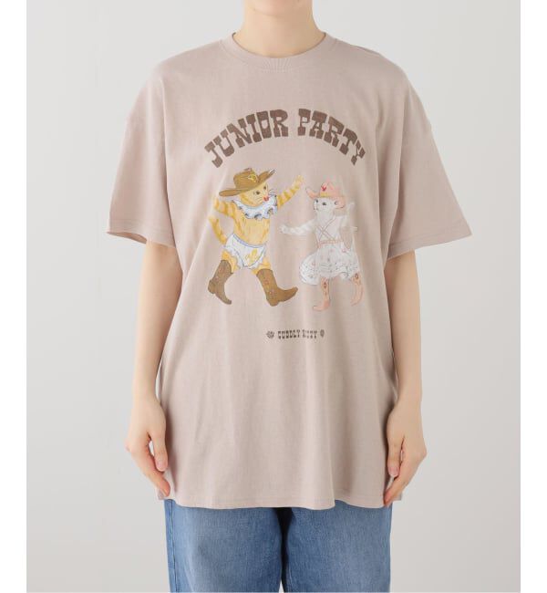 Oriens JOURNAL STANDARD「【OPEN YY / オープンワイワイ】 Knitted PET CLUB KITTY PARTY TEE」|Tシャツ・カットソー|
