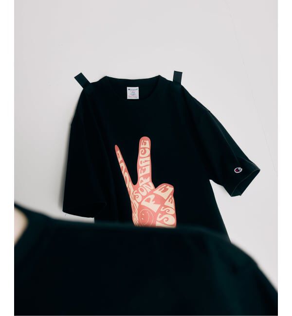 JOURNAL STANDARD relume「《予約》CHAMPION&times;ジャクソンマティス 別注T1011 「スマイル」 Tシャツ」|Tシャツ・カットソー|ブラック A