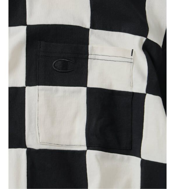 JOURNAL STANDARD relume「《予約》CHAMPION / チャンピオン 別注  パッチワーク チェッカーフラッグ Tシャツ」|Tシャツ・カットソー|
