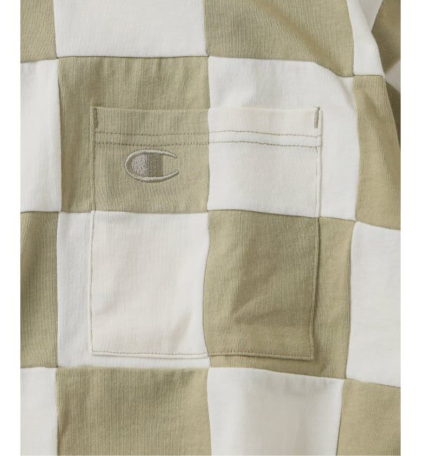 JOURNAL STANDARD relume「《予約》CHAMPION / チャンピオン 別注  パッチワーク チェッカーフラッグ Tシャツ」|Tシャツ・カットソー|