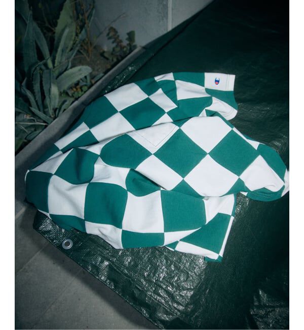 JOURNAL STANDARD relume「《予約》CHAMPION / チャンピオン 別注  パッチワーク チェッカーフラッグ Tシャツ」|Tシャツ・カットソー|