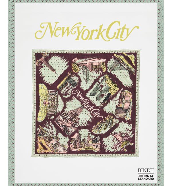 JOURNAL STANDARD「《予約》BINDU / ビンドゥー 別注 64 &times; 64 スカーフ」|バンダナ・スカーフ|ブラウン