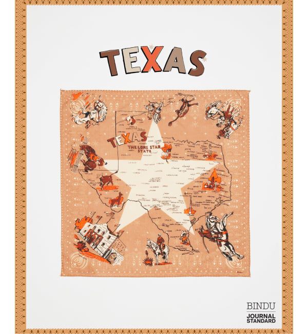 JOURNAL STANDARD「《予約》BINDU / ビンドゥー 別注 64 &times; 64 スカーフ」|バンダナ・スカーフ|ベージュ B