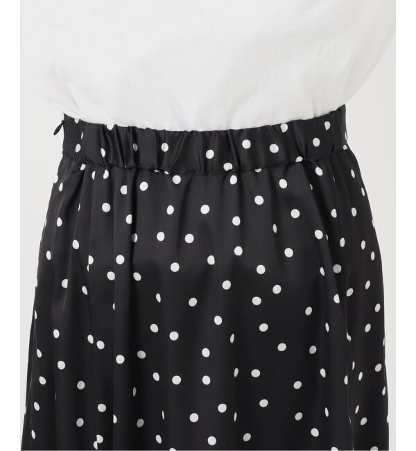 Spick and Span「ドットサテンフレアスカート」|スカート|