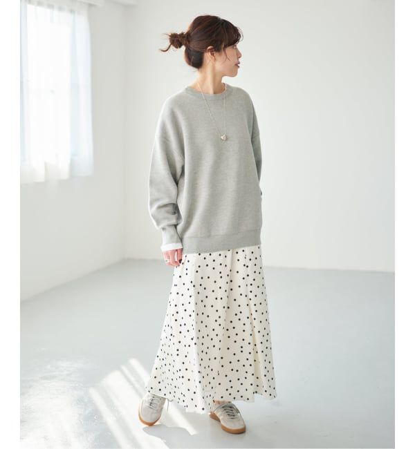 Spick and Span「ドットサテンフレアスカート」|スカート|