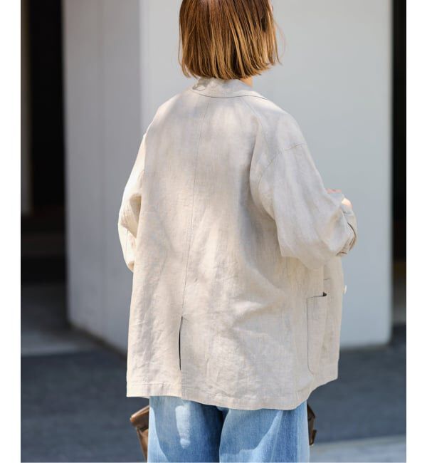 FRAMeWORK「ソフトリネンライトジャケット」|テーラードジャケット|