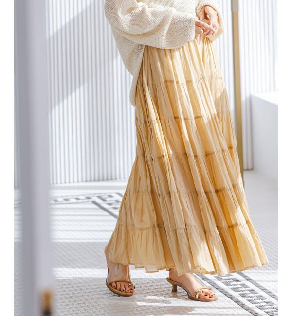NOBLE「COUTURE D'ADAM/クチュールドアダム SushiVoile Tiered Skirt」|スカート|