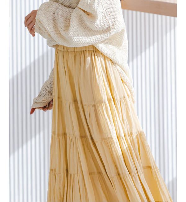 NOBLE「COUTURE D'ADAM/クチュールドアダム SushiVoile Tiered Skirt」|スカート|