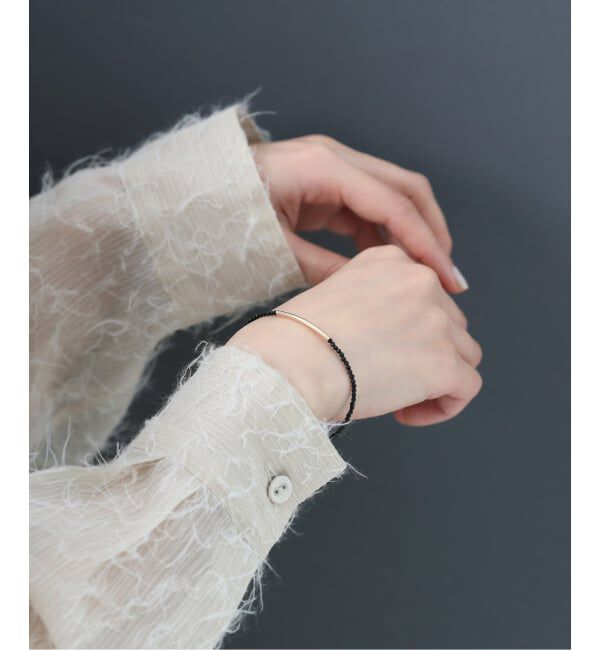 Lilas by Spick&Span「ゴールドパイプオニキスブレスレット K10」|ブレスレット・バングル|