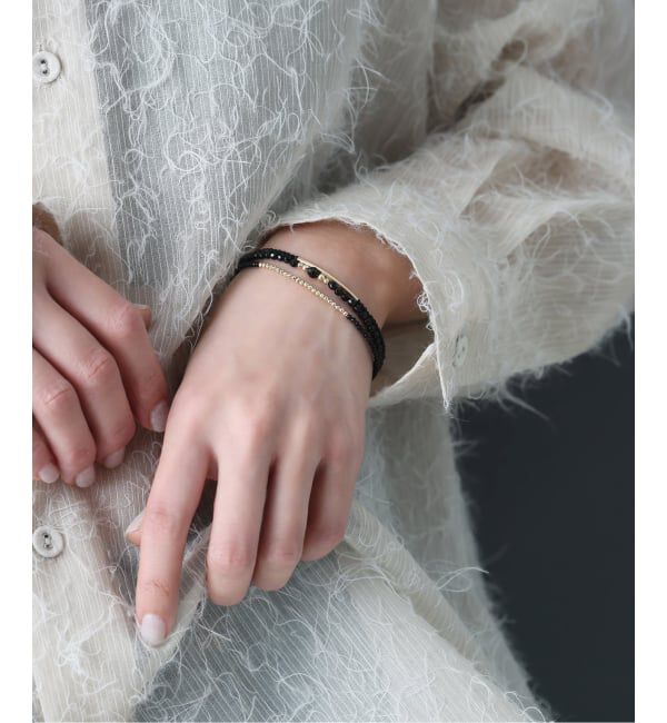 Lilas by Spick&Span「ゴールドパイプオニキスブレスレット K10」|ブレスレット・バングル|