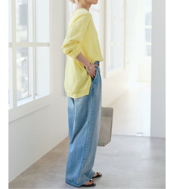 Spick and Span「ペーパーヤーンVネックルーズプルオーバー」|ニット・セーター|