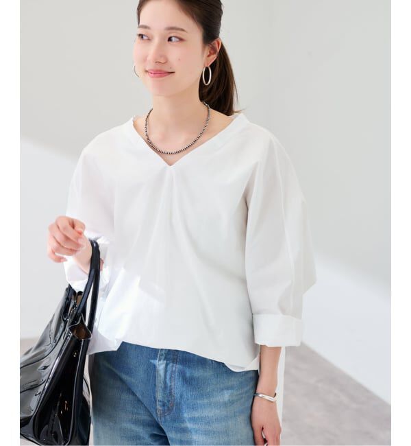 FRAMeWORK「≪予約≫Vネックドレープニュアンスプルオーバー」|シャツ・ブラウス|