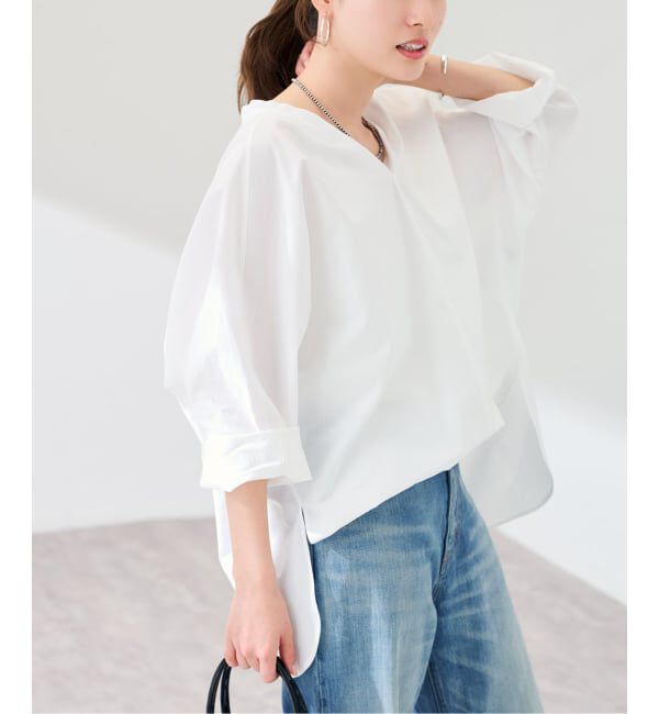 FRAMeWORK「≪予約≫Vネックドレープニュアンスプルオーバー」|シャツ・ブラウス|