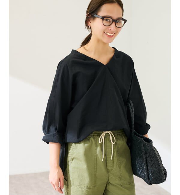 FRAMeWORK「≪予約≫Vネックドレープニュアンスプルオーバー」|シャツ・ブラウス|